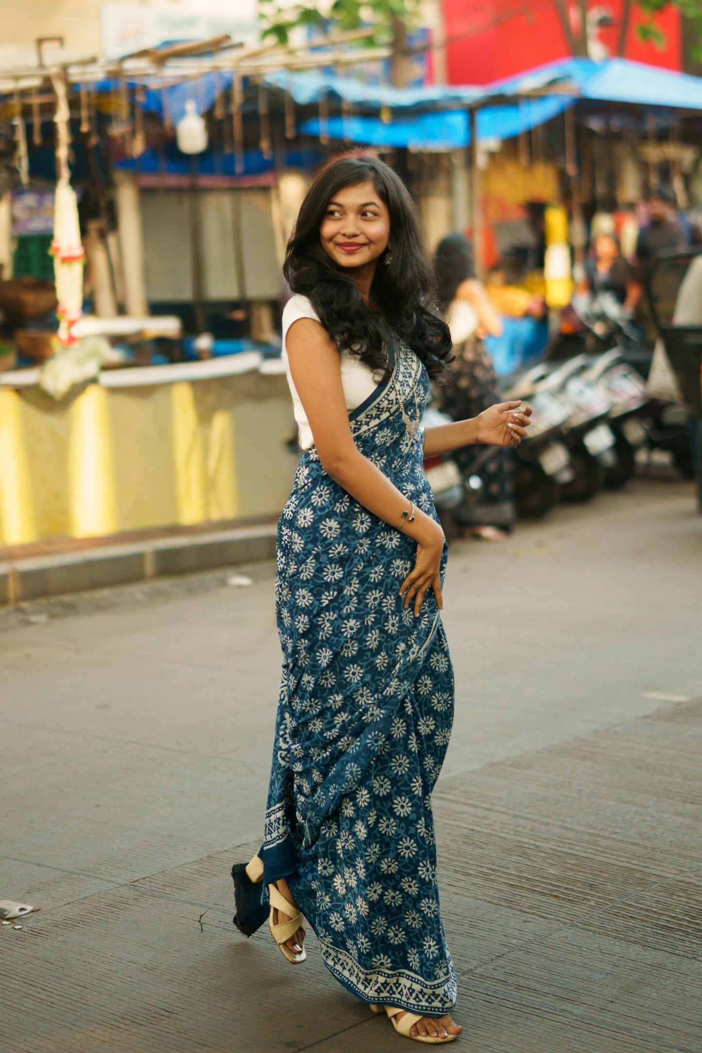The Classic Indigo - Mulmul Cotton Hand-Block Print