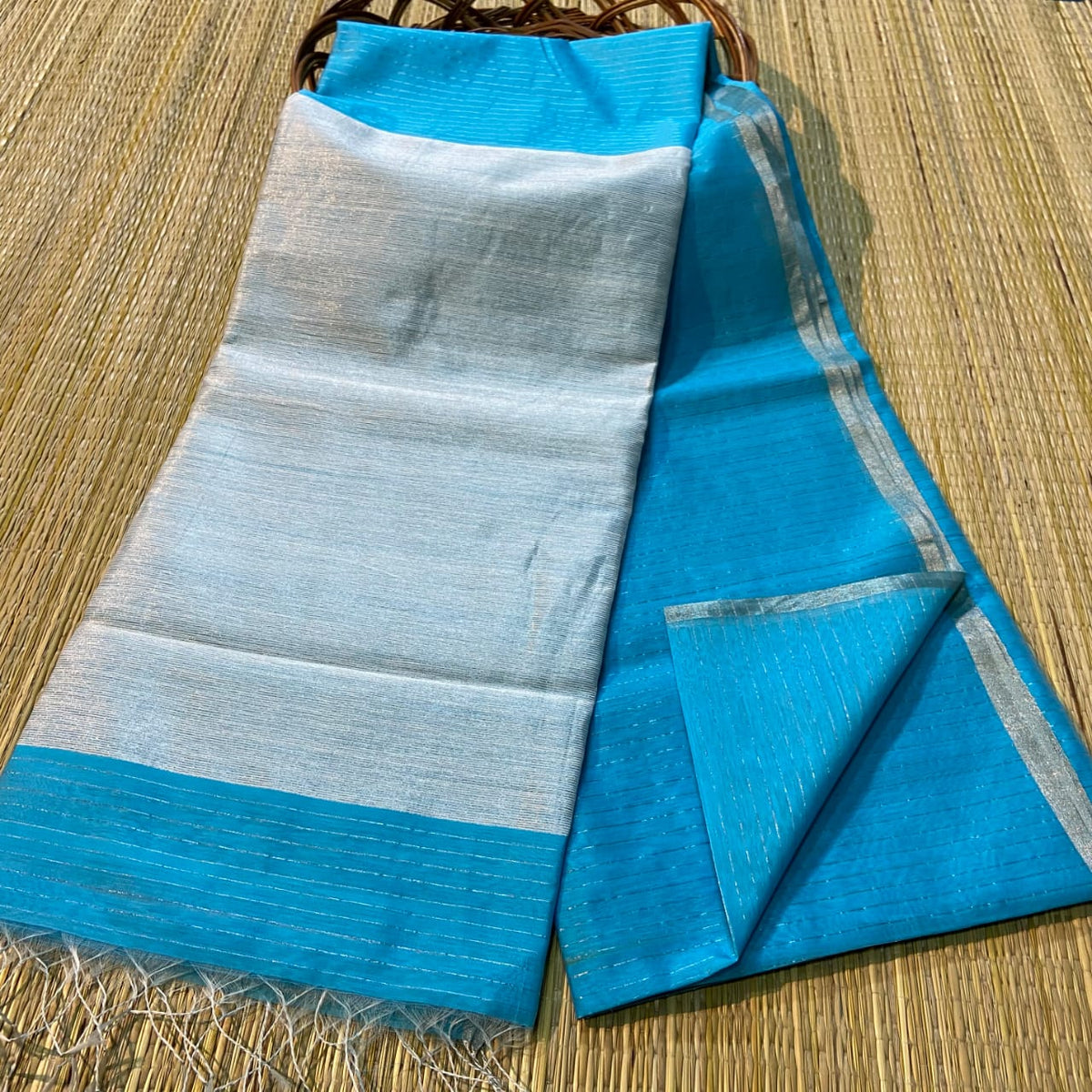 Nila - Sky Blue Cotton Silk